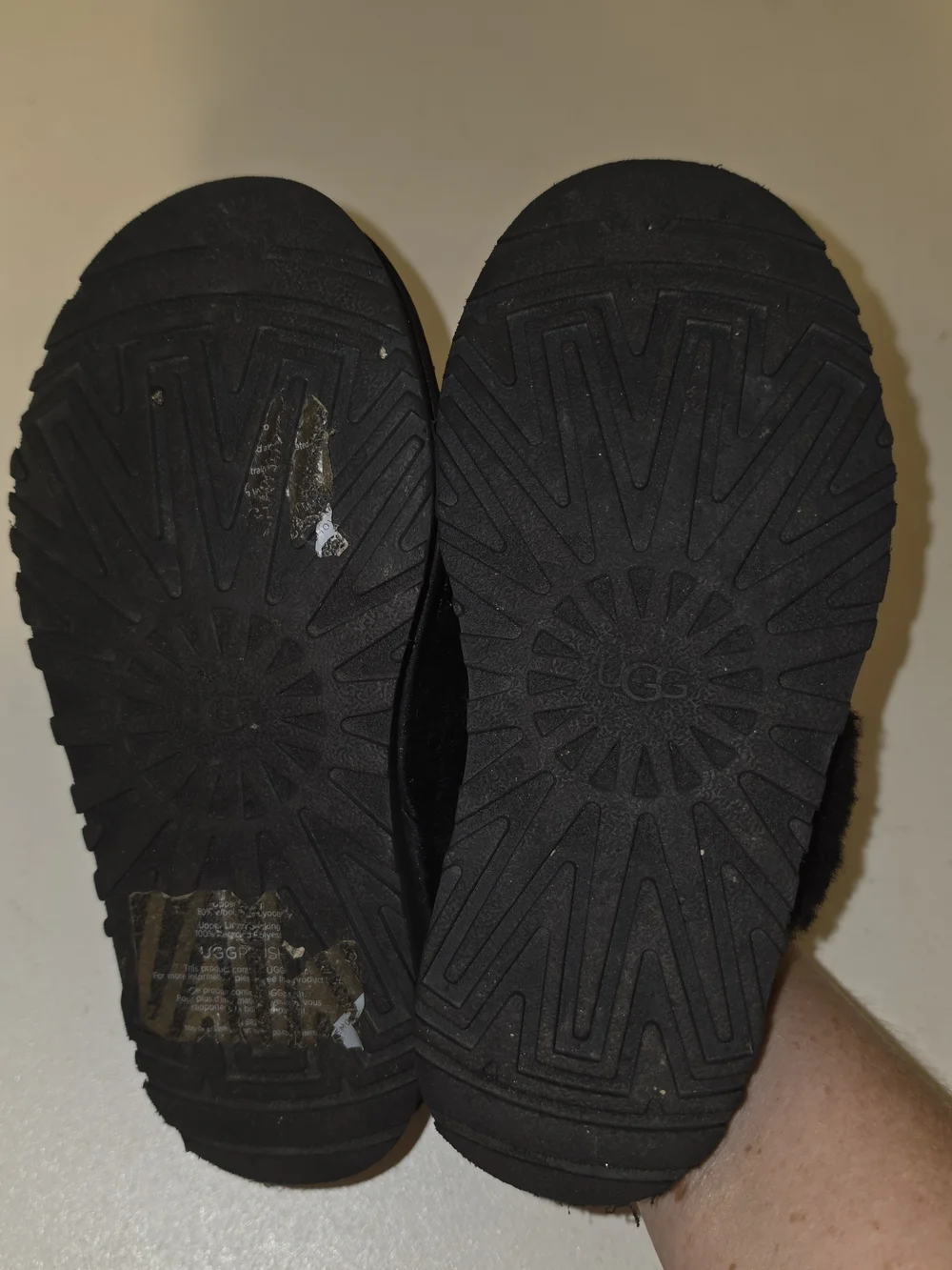 UGG Black Sequin Shearling Slip-On Clog